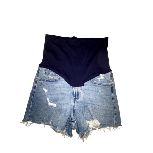 Pinkblush Pants - Pinkblush Blue High Waist Distressed Denim Shorts